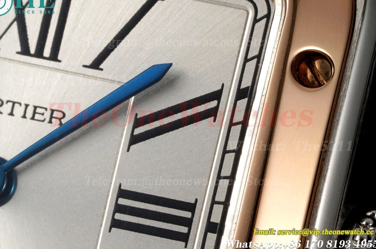 Dumont LE AF Dial Blk Silver RG Quartz Santos 1220